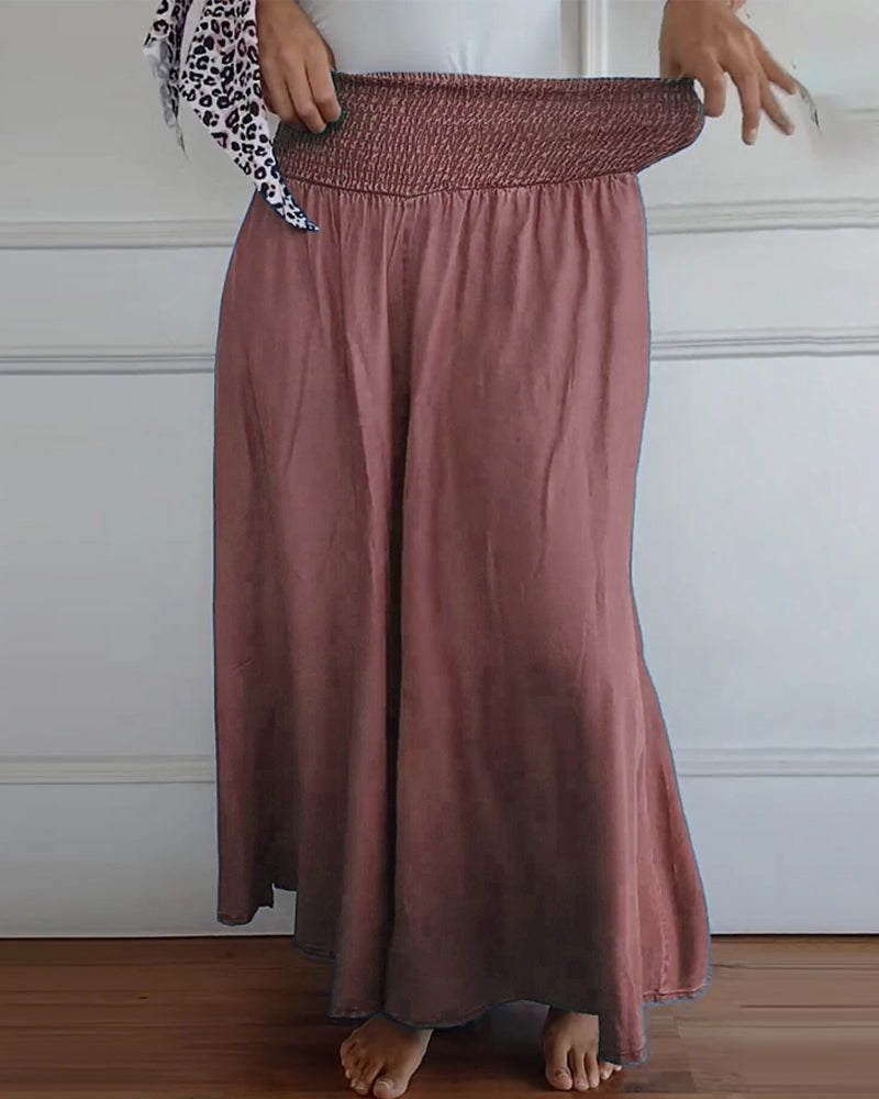 Irene – Comfortabele wijde damesbroek met hoge taille | Luchtige zomerbroek