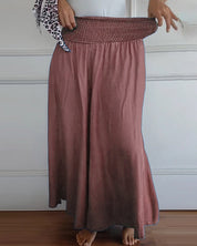 Irene – Comfortabele wijde damesbroek met hoge taille | Luchtige zomerbroek