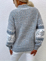 MALIE dames trui – warme Scandinavische wintertrui met stijlvol patroon