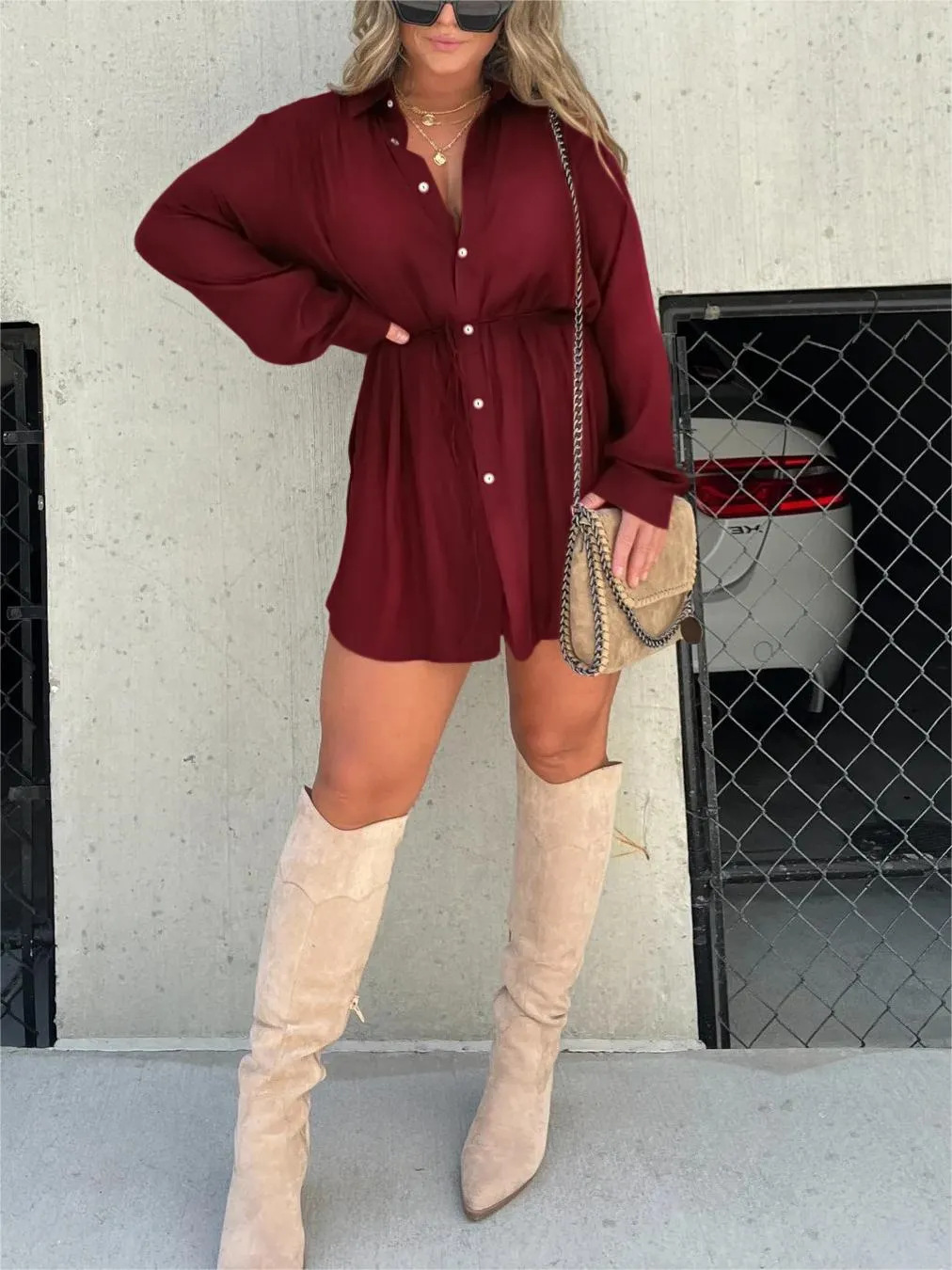 Romper Jurk Dames – Trendy Satijnen Playsuit met Tailleceintuur | Jessica