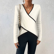 Danielle Luxe V-hals Trui – Elegante Katoenen Trui voor Herfst & Winter