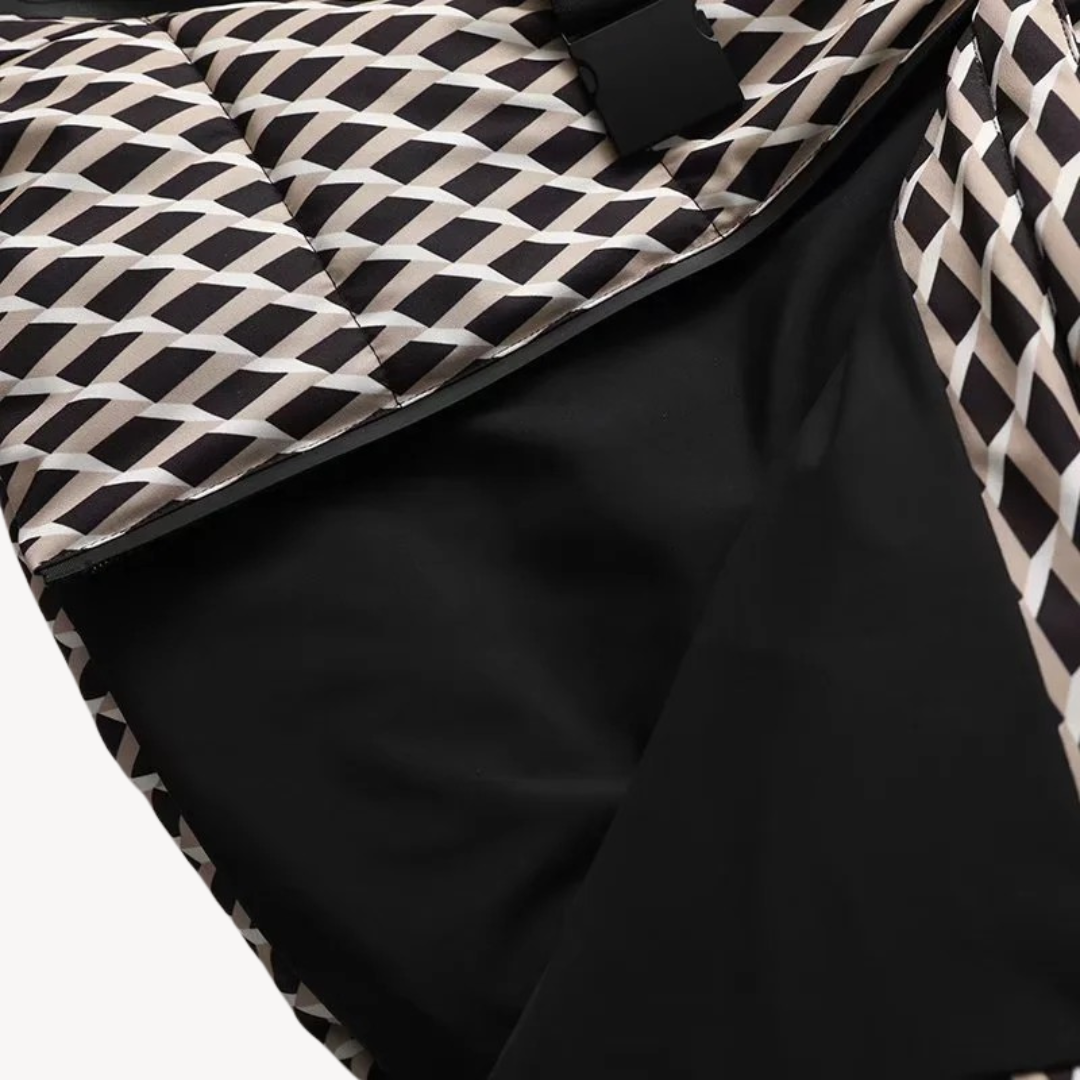 Loravelle dames pufferjas – gewatteerde winterjas met riem, capuchon & waterafstotende stof
