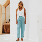 Lore Zomerbroek – Comfortabele & Elegante Damesbroek met Strepen