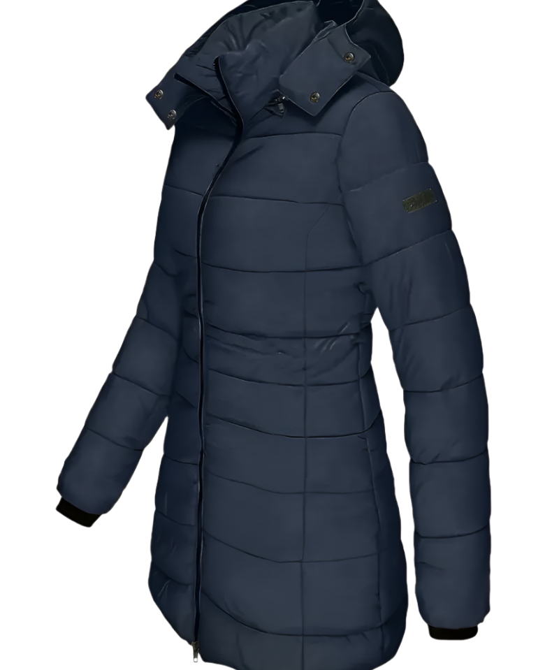Waterdichte halflange dames winterjas – warme Garin jas met capuchon en zakken