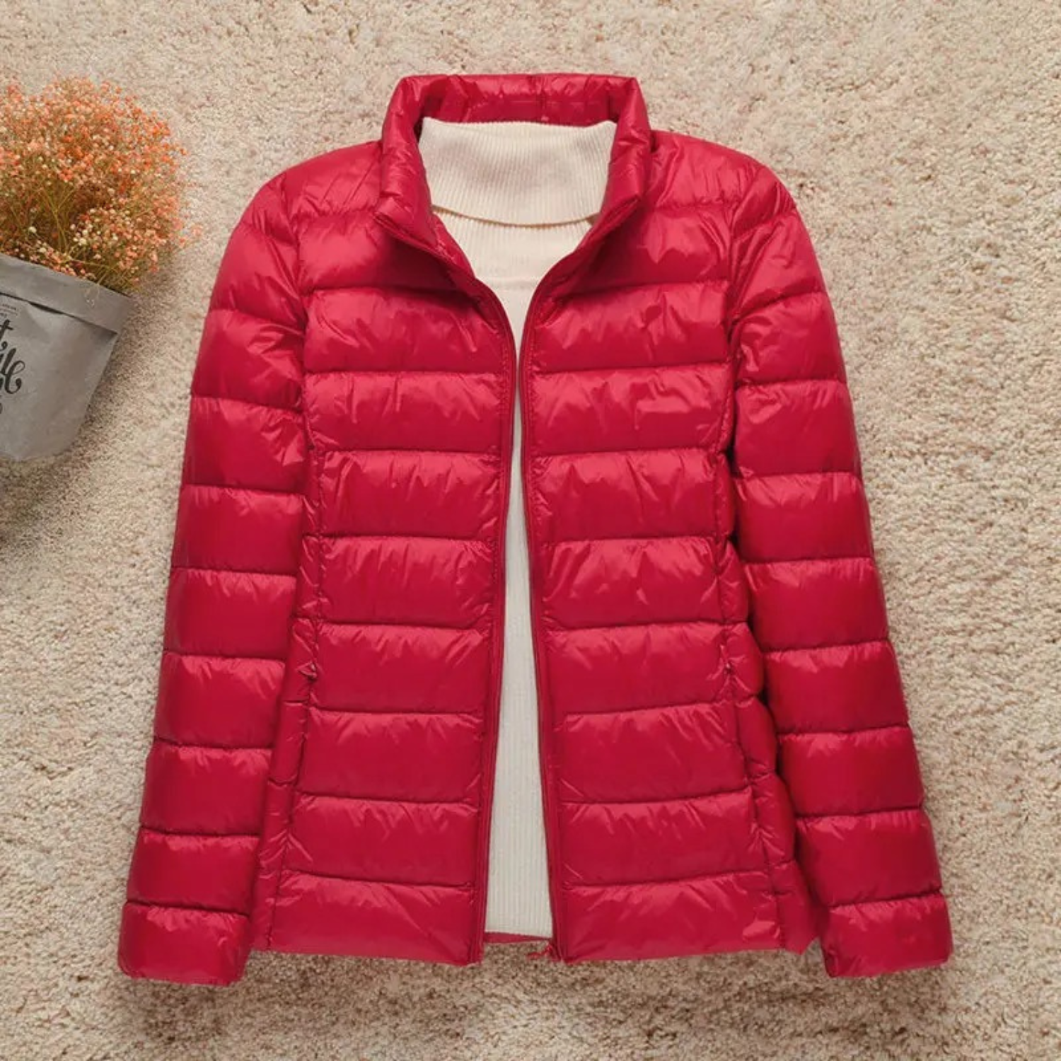Tess Dames Gewatteerde Jas met Capuchon – Lichtgewicht, Warm & Stijlvol