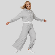 DELMA dames loungeset – trendy hoodie & broek met relaxed fit