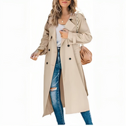 Elegante Windjack Trenchcoat voor Dames – Stijlvolle & Windbestendige Bovenkleding