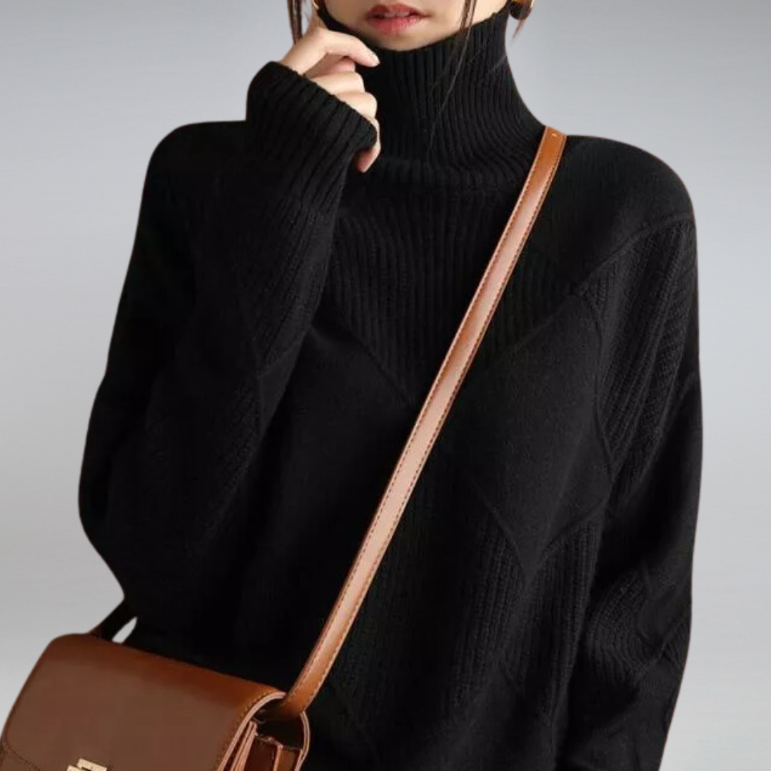 Luxe zachte cashmere coltrui dames – losse pasvorm & tijdloze elegantie