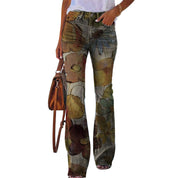 Flare jeans dames – hoge taille met 4 knopen en klassiek 5-pocket design