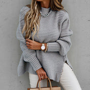 Gebreide oversized coltrui dames | Zachte warme trui | Trendy baggy fit