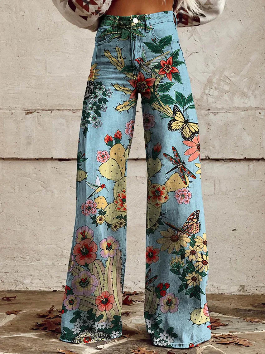 Ritan dames lange denim broek – luchtig, comfortabel en stijlvol