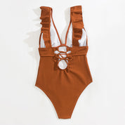 Vardi Dante Boho Badpak – Sexy Dames Badpak met Diepe V-hals en Rugdetails