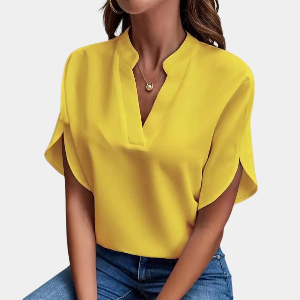Dames Zomerblouse met Korte Mouwen – Licht, Ademend en Stijlvol | Aiva