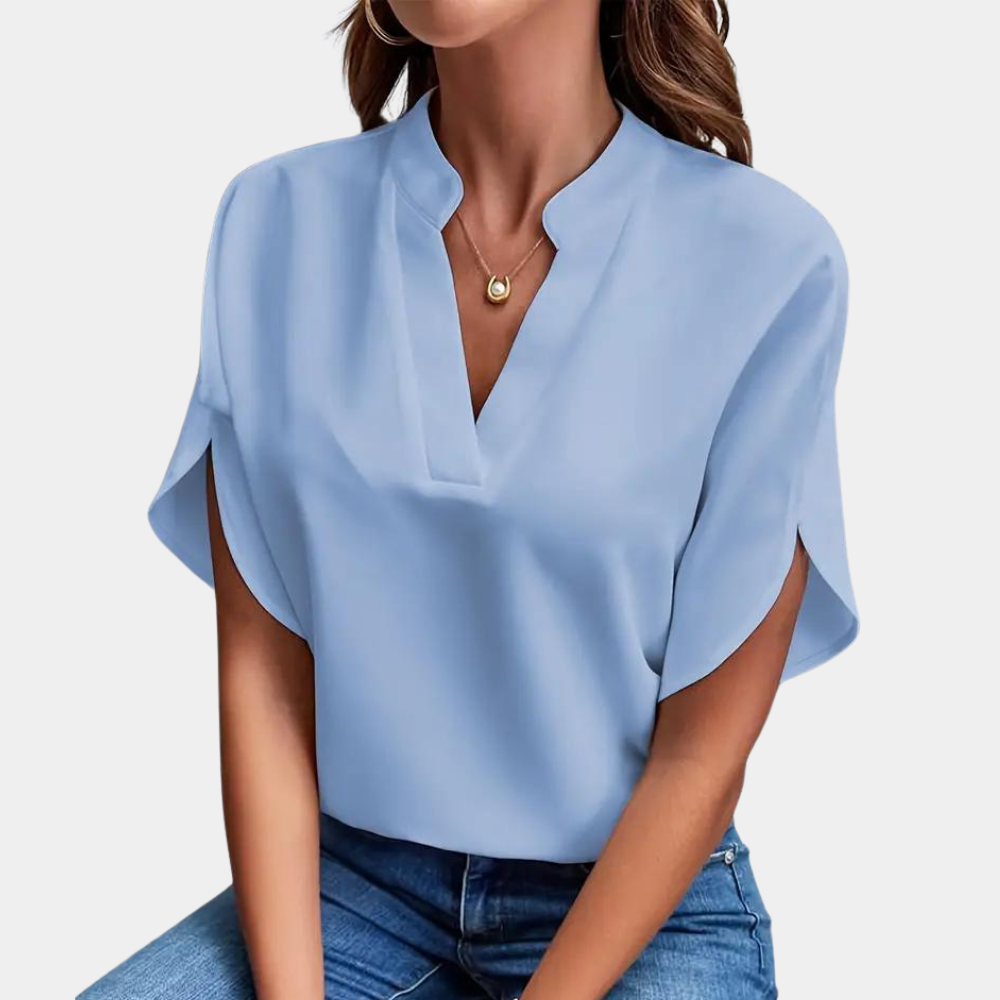 Dames Zomerblouse met Korte Mouwen – Licht, Ademend en Stijlvol | Aiva