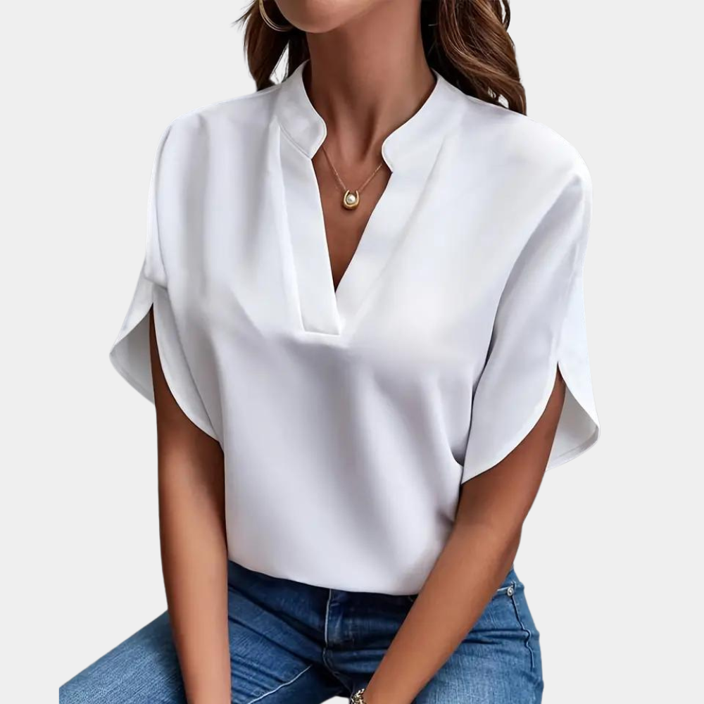 Dames Zomerblouse met Korte Mouwen – Licht, Ademend en Stijlvol | Aiva