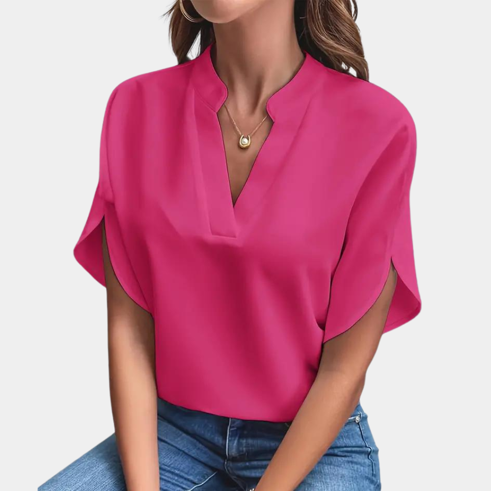 Dames Zomerblouse met Korte Mouwen – Licht, Ademend en Stijlvol | Aiva