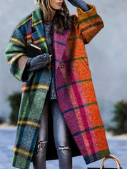 Elegante lange mantel dames met reverskraag – stijlvolle winterjas voor herfst