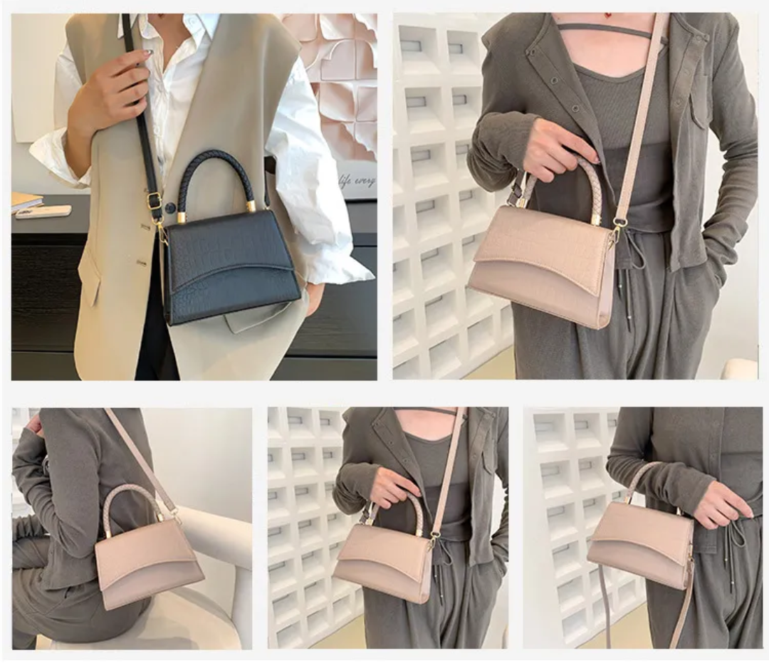 Andrea Dames Handtas – PU Leren Crossbody Schoudertas met Bovenhandvat