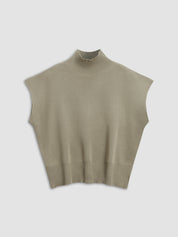 Mouwloze Dames Top met Hoge Kraag | Minimalistische All-Season Top