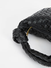 Mini Handtas – Gevlochten Design met Gouden Details en Compacte Elegantie