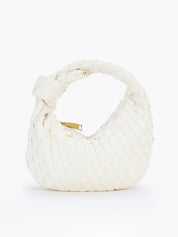 Mini Handtas – Gevlochten Design met Gouden Details en Compacte Elegantie