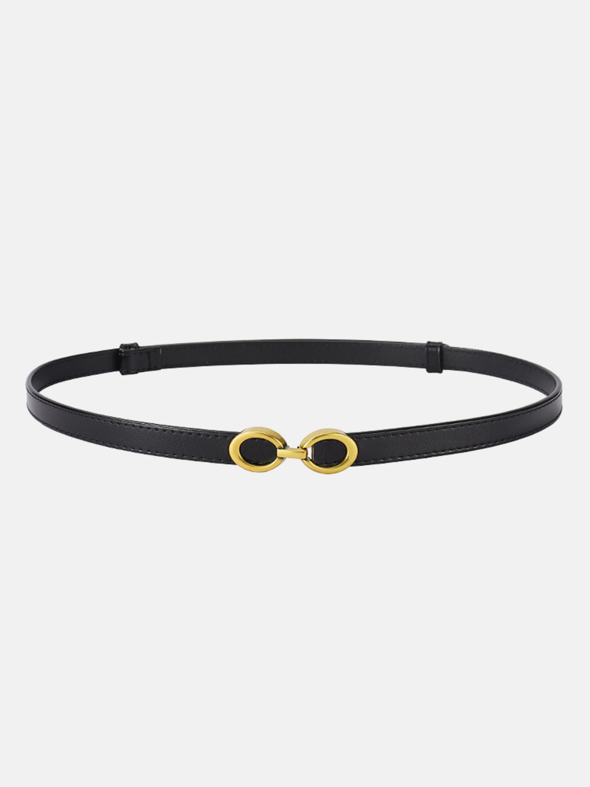 Smalle leren riem dames – elegante leren taille riem met ringgesp