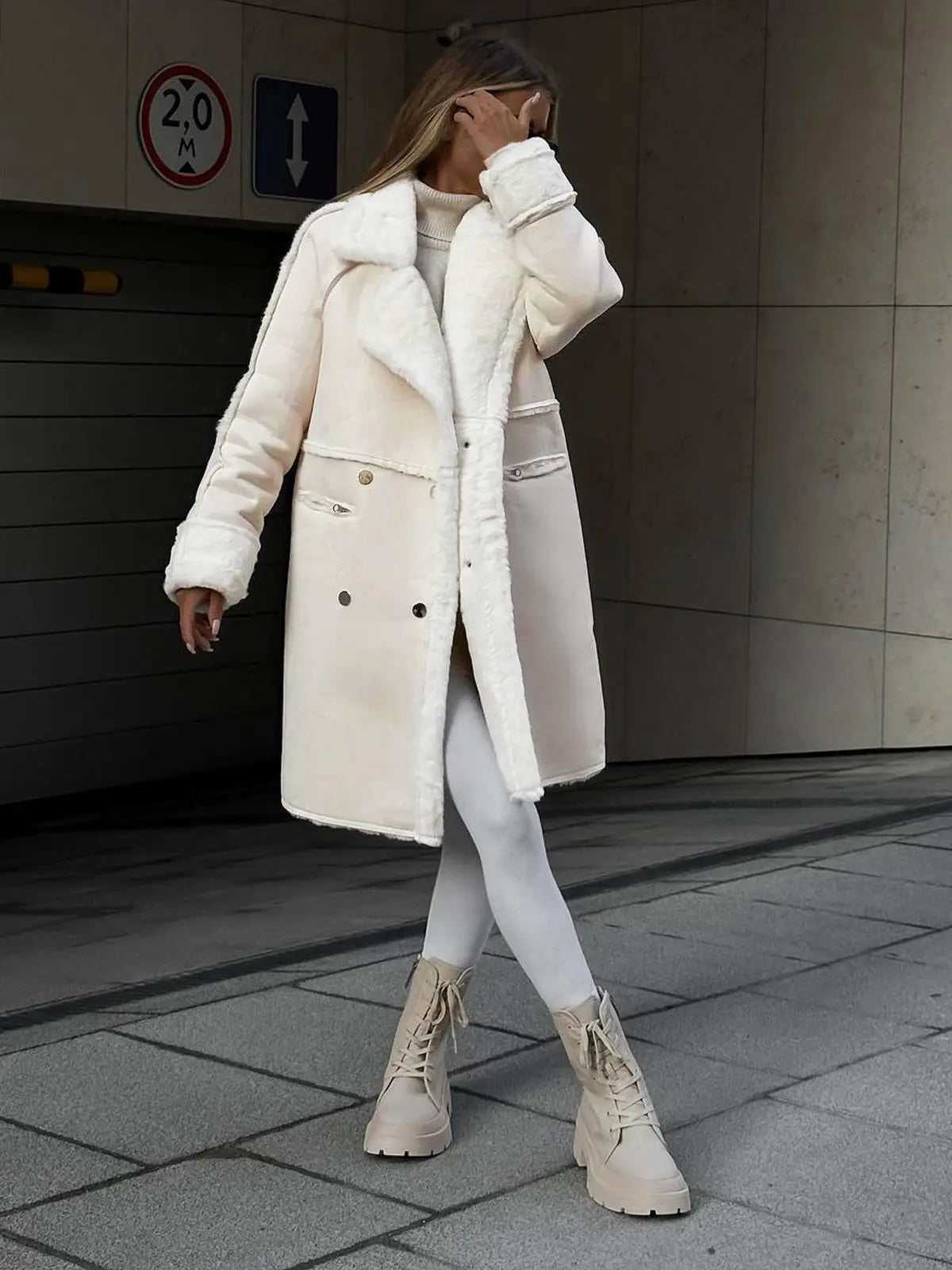 Isabella winterjas dames – Elegante fleece jas met slank silhouet
