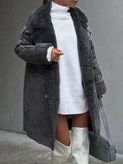 Isabella winterjas dames – Elegante fleece jas met slank silhouet