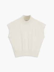 Mouwloze Dames Top met Hoge Kraag | Minimalistische All-Season Top