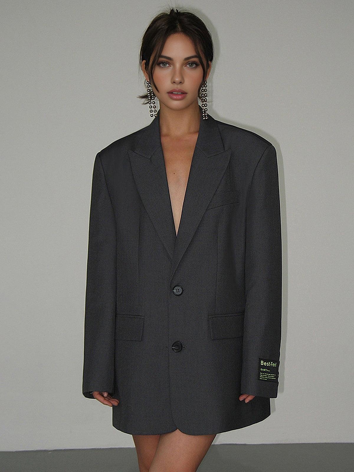 Oversized Klassieke Blazer Dames | Luxe Power Blazer | Tijdloze Elegantie