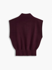 Mouwloze Dames Top met Hoge Kraag | Minimalistische All-Season Top
