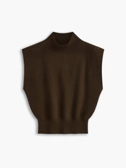 Mouwloze Dames Top met Hoge Kraag | Minimalistische All-Season Top