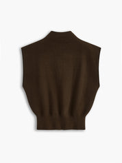 Mouwloze Dames Top met Hoge Kraag | Minimalistische All-Season Top