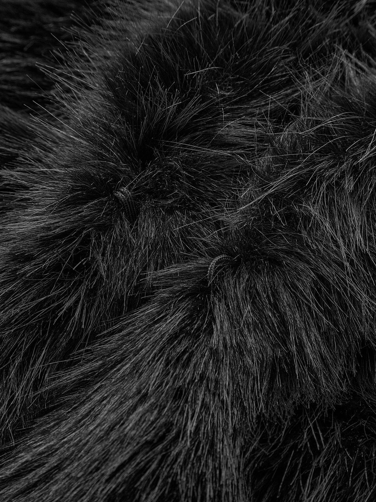 Zwarte dames faux fur winterjas – chique nepbont jas met luxe uitstraling