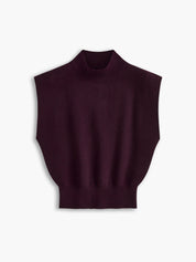 Mouwloze Dames Top met Hoge Kraag | Minimalistische All-Season Top