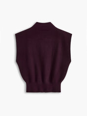 Mouwloze Dames Top met Hoge Kraag | Minimalistische All-Season Top