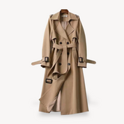 Loravelle dames trenchcoat – klassieke katoenen jas met ceintuur en tijdloos design