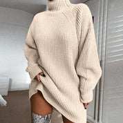 Lilia Lange Wintertrui – Oversized Damestrui met Col en Extra Lange Mouwen