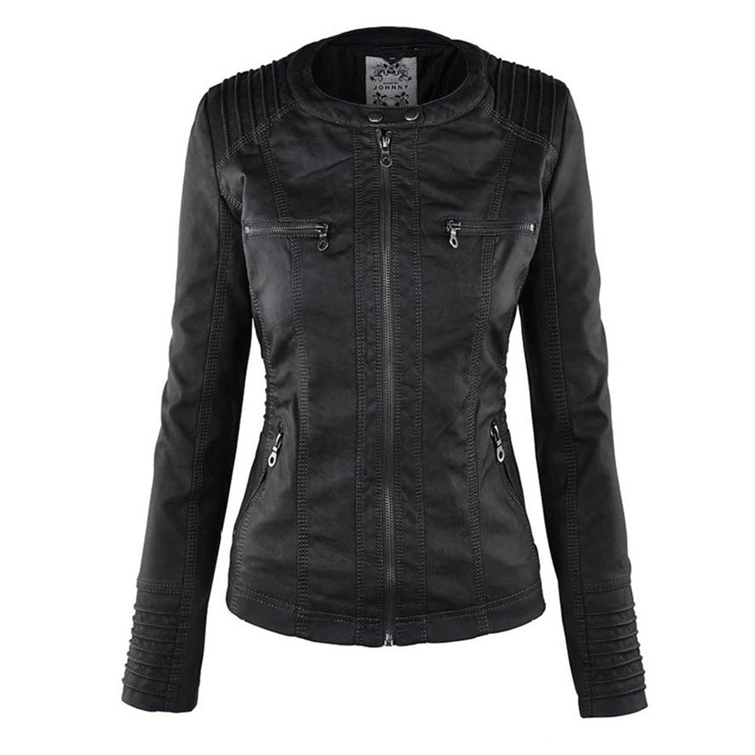Leren jas dames met capuchon – waterafstotende jas van echt leer | Heidi-Mode