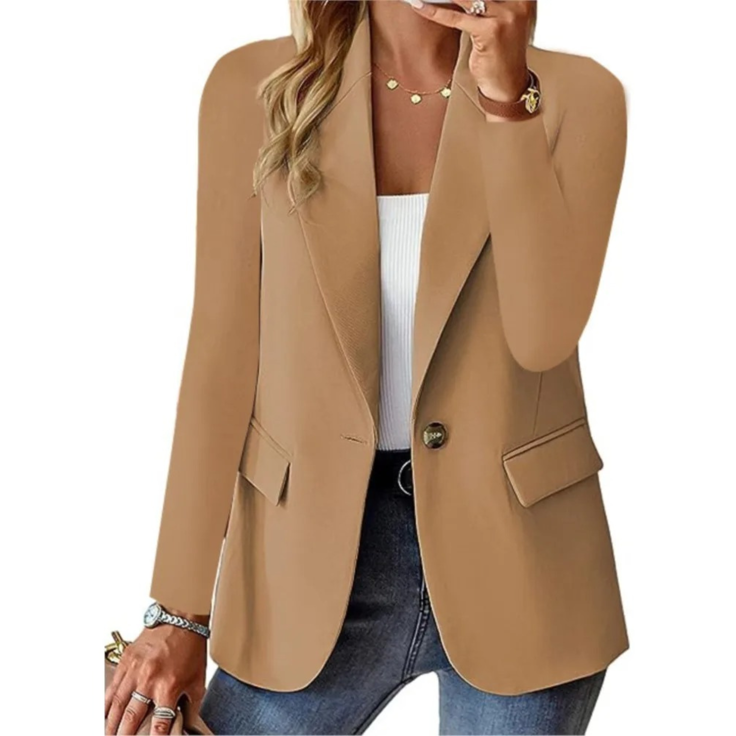 Trisha Elegante Dames Blazer – Tijdloze Blazer voor Werk & Vrije Tijd