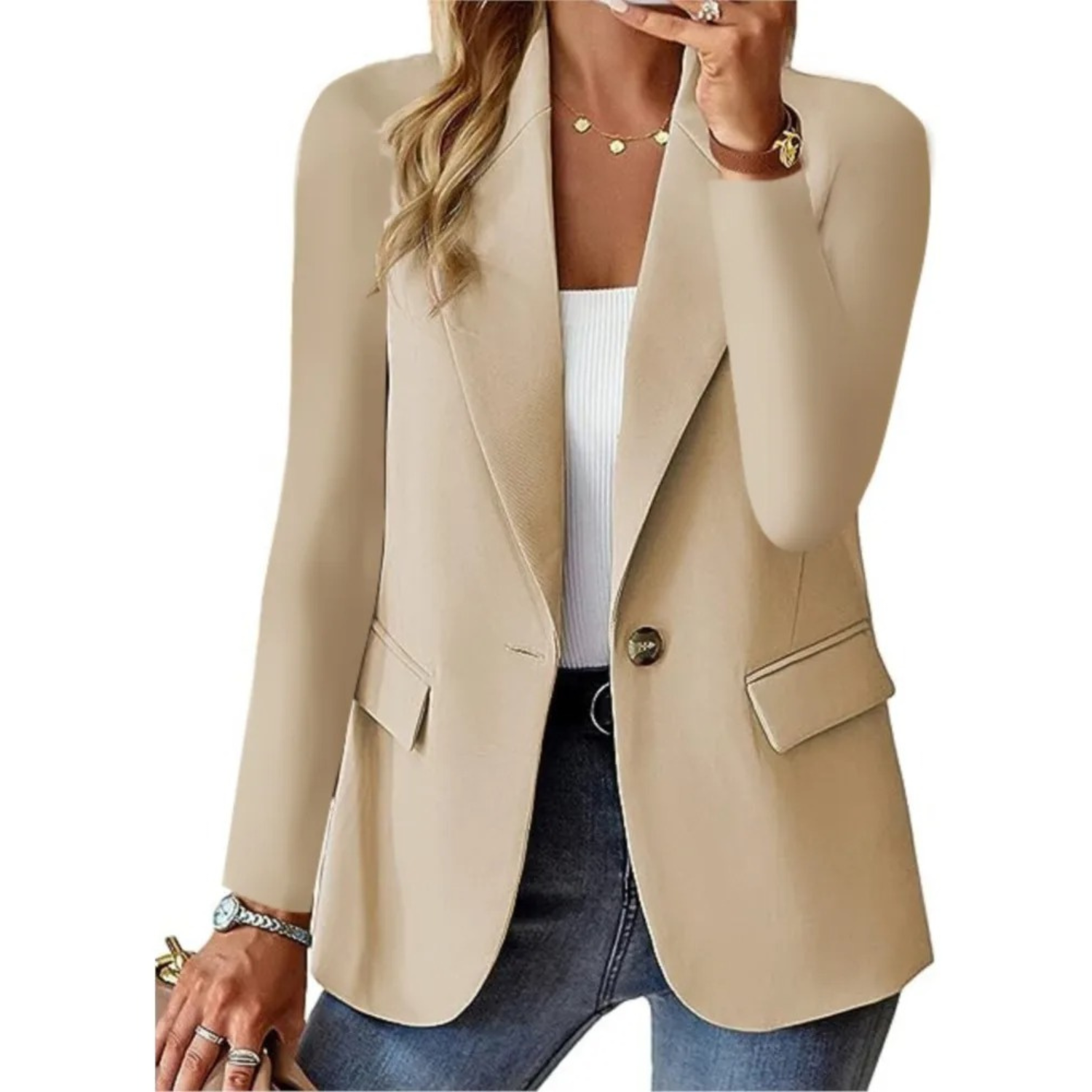 Trisha Elegante Dames Blazer – Tijdloze Blazer voor Werk & Vrije Tijd