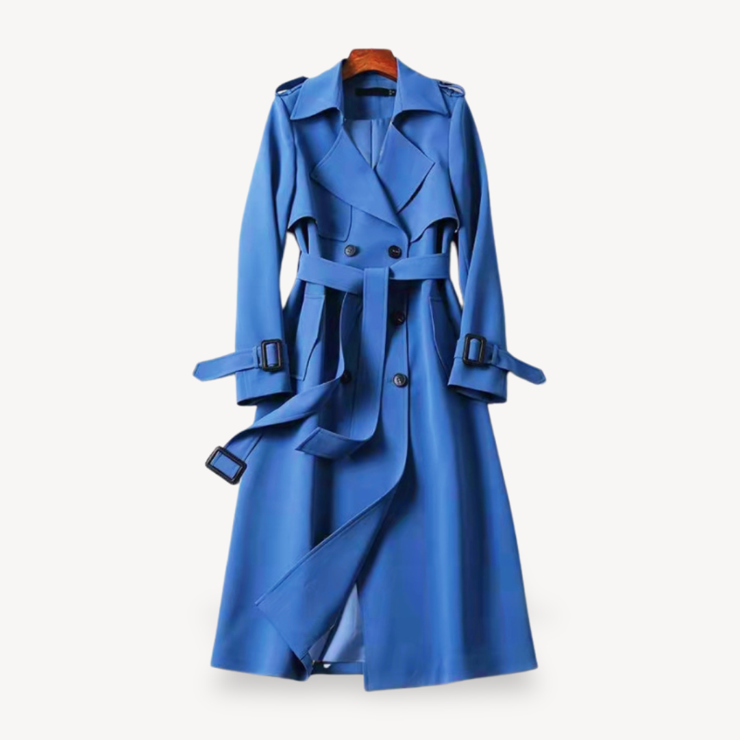 Loravelle dames trenchcoat – klassieke katoenen jas met ceintuur en tijdloos design