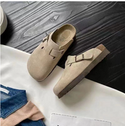 Unisex clogs met verstelbare gesp – comfortabele instappers van stof