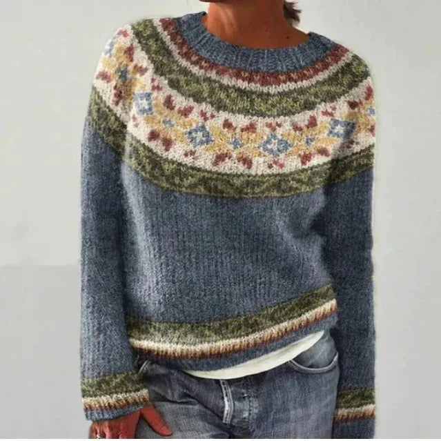 SILVIA | Retro Herfsttrui | Vintage Charme voor de Herfst