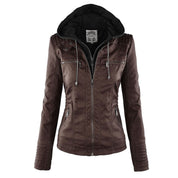 Leren jas dames met capuchon – waterafstotende jas van echt leer | Heidi-Mode