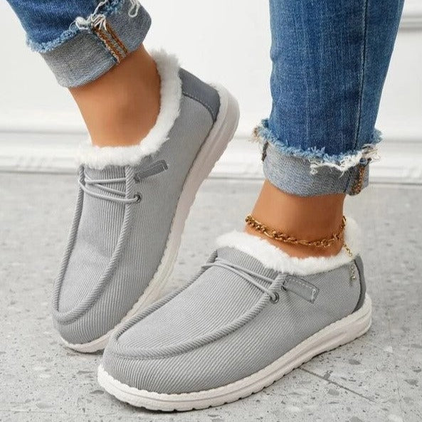 MAREN dames slip-on winterlaarzen – warme boots met pluche voering & antislipzool
