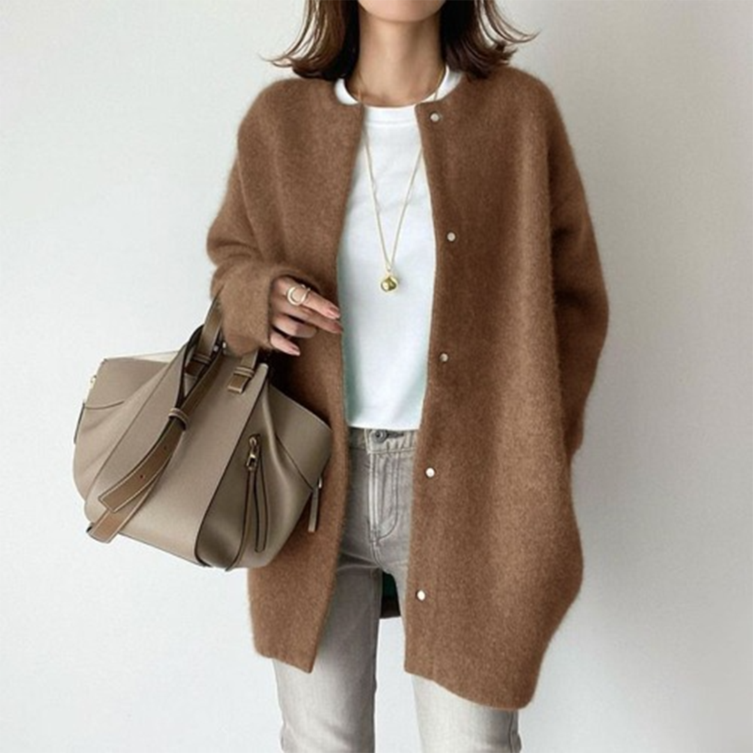 Elegante dames cardigan – verfijnde gebreide vest jas met stijl