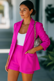 Anny dames set | Zomerse blazer & shorts set | Elegante tweedelige outfit