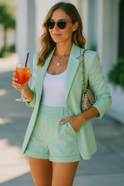 Anny dames set | Zomerse blazer & shorts set | Elegante tweedelige outfit