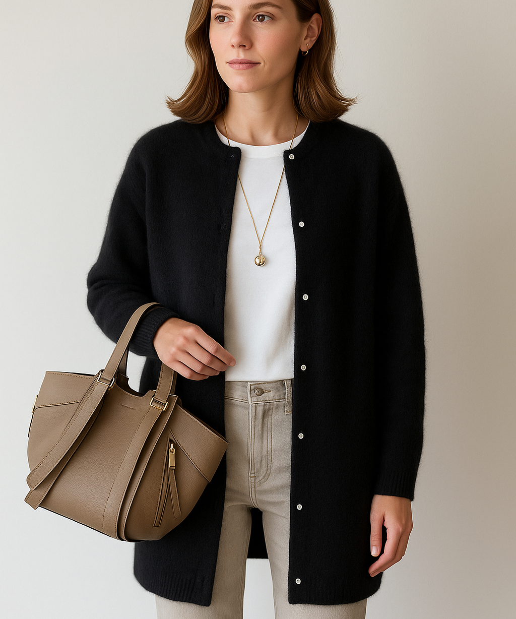 Wol-mohair dames vest – zacht relaxed vest met tijdloze elegante snit